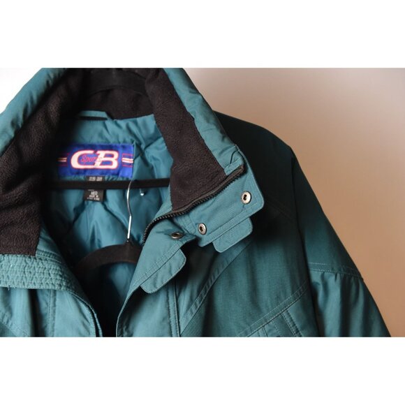 Vintage CB Parka Ski Jacket With Pants Snow Suit Size Medium Teal Green Pants 34 - Picture 3 of 16